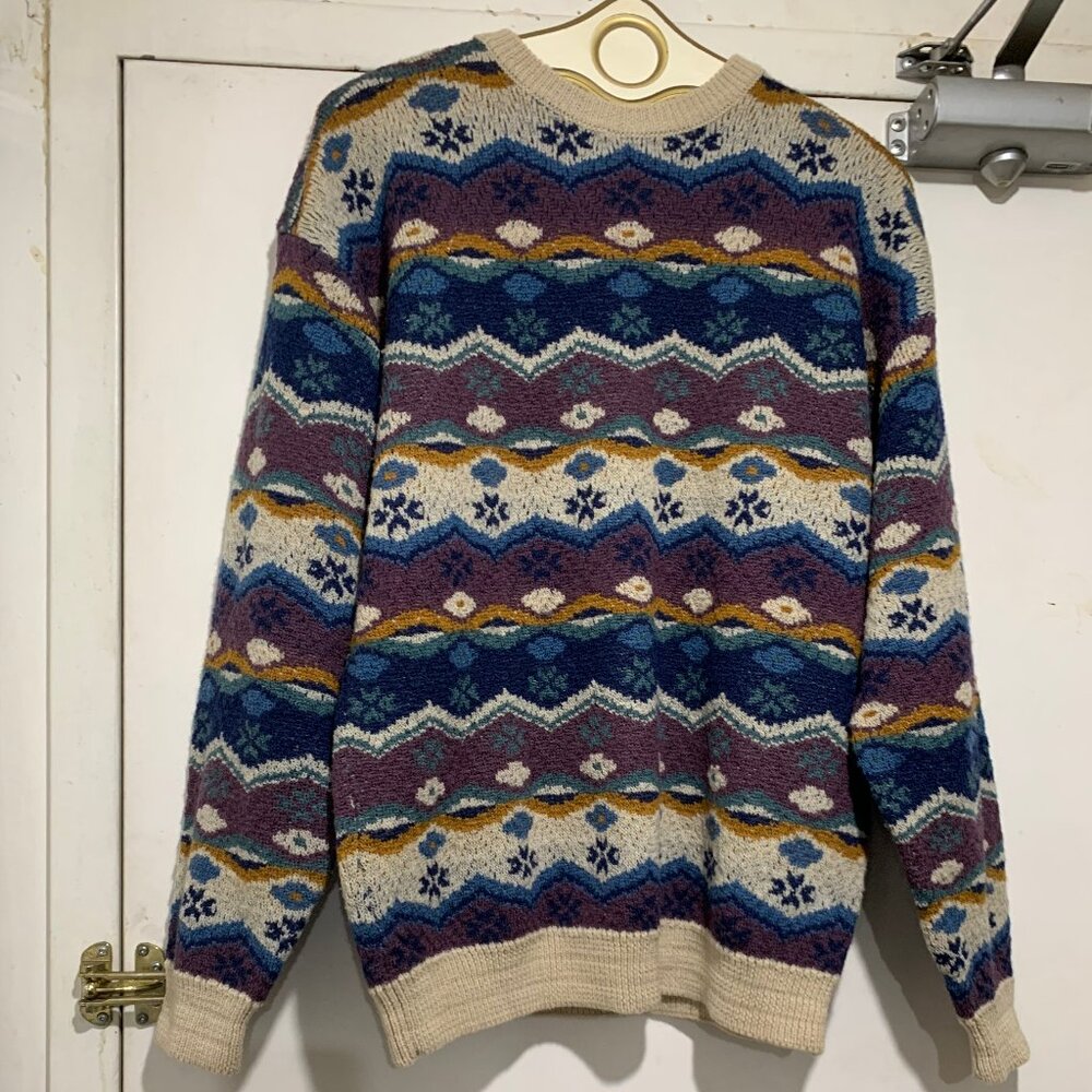 VINTAGE HARRY II BY HARRY ROSEN KNITTED WOOL SWEATERS PATTERN SIZE M